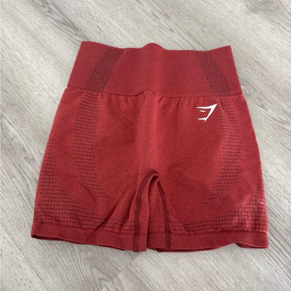 Women's Red Gym Shark Shorts